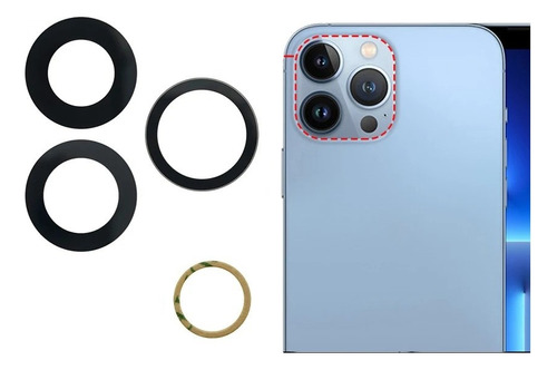 Lente Vidrio Visor Para Cámara Trasera iPhone 13 Pro Max 