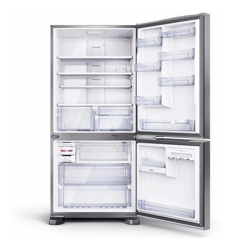 Imagen 3 de 5 de Heladera No Frost Whirlpool Wre80k2 Inox Con Freezer 573l