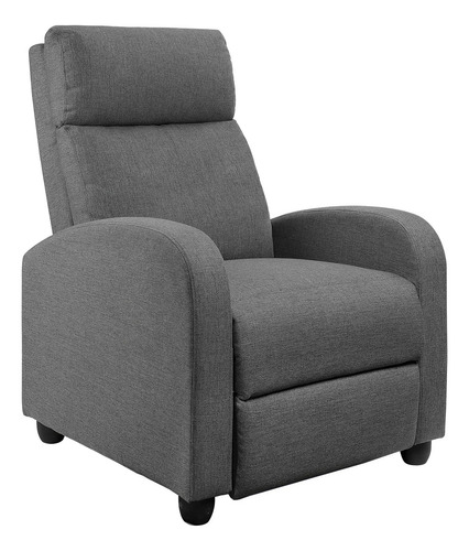 Silla Reclinable Ajustable Sofá Cine En Casa Gris Aurora