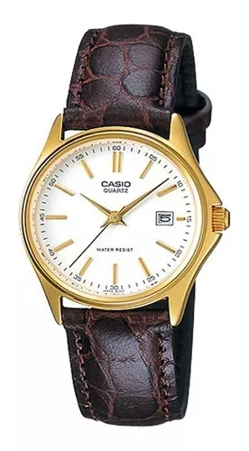 Reloj Casio Edifice Zafiro EFR-S565L-2AV Para Hombre Cronometro Correa de  Cuero Marron Azul