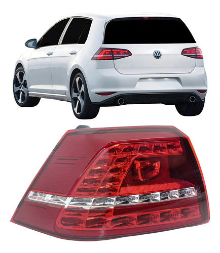 Lanterna Traseira Esquerda Vw Golf Tsi Mk7 2014/2017 Com Led