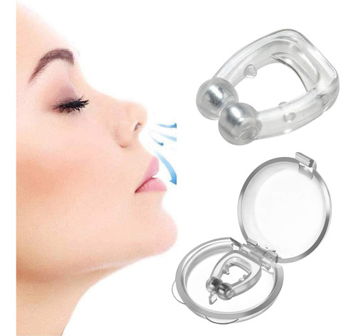 Antirronquido Unisex Magneticos Nasal + Estuche Libre De Bpa