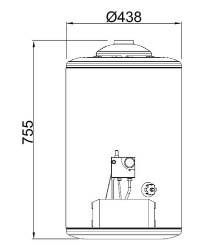 Termotanque A Gas Longvie 50 Litros De Colgar T4050c-n