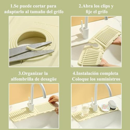 & Alfombrilla De Silicona 2 En 1 For Fregadero De Cocina
