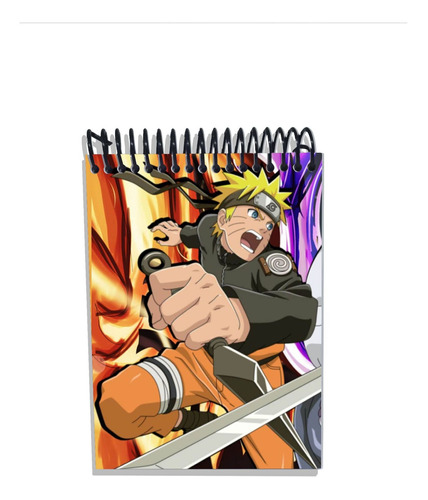 Imagem 1 de 2 de Caderneta Capa Dura Anime Naruto Uzumaki Sasuke Uchiha