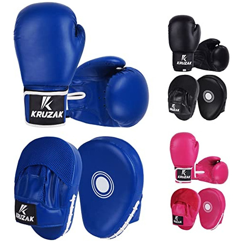 K Kruzak - Set De Manoplas De Enfoque Y Guantes De Boxeo Par