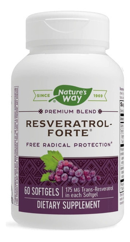 Resveratrol 60caps Nature's Way - - Unidad a $4588