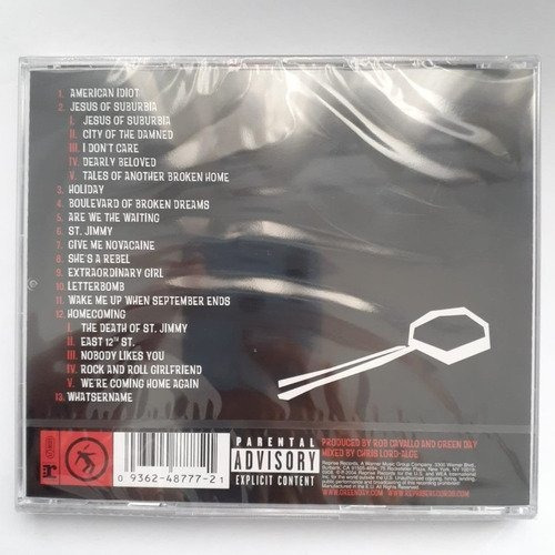 Imagen 2 de 2 de Green Day American Idiot Cd Nuevo Y Sellado Musicovinyl