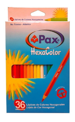 Lapices De Colores Pax Hexacolor X36 Largos Distribuidora Lv