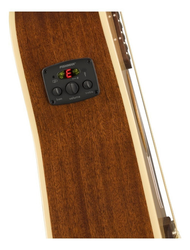 Guitarra Electroacústica Fender California Malibu Player para diestros natural nogal brillante
