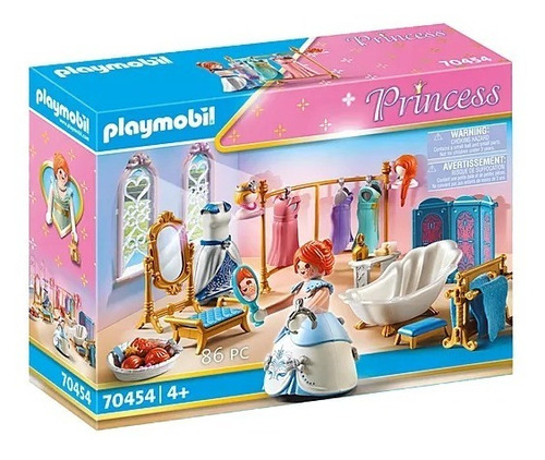 Figura Armable Playmobil Princess Vestidor Con Bañera 86 Pc