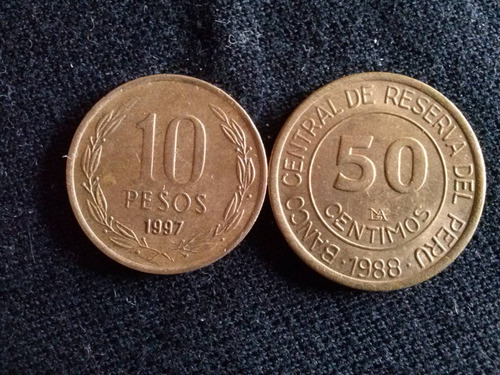 Moneda Perú 50 Céntimos Bronce 1988 (c19)