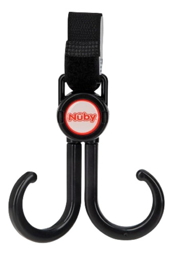 Nuby - Gancho Para Carriola Doble, Gancho Ajustable, Negro O