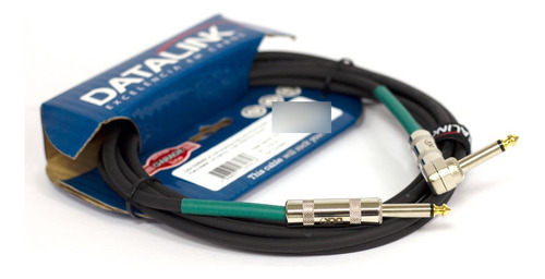 Cabo P10-p10(90º) Para Instrumentos Armer 7m Preto