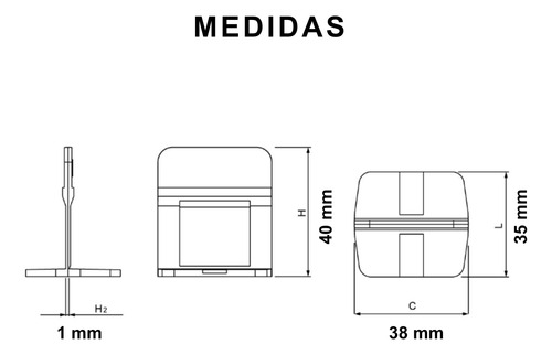 Espaciador Para Nivelar Ceramica Porcelanato Separador 1.0mm