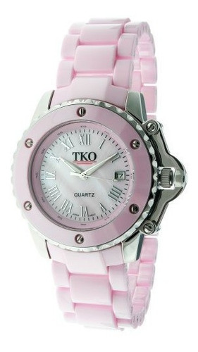 Reloj Tko Orlogi Tk575-pk Genuine Ceramic Pink Dial Para Muj