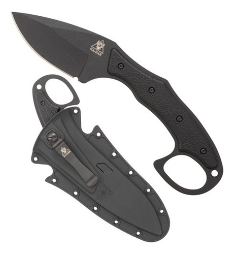 Faca Ka-bar Tdi Pocket Strike 2491 Com Bainha C/ Clipe Kabar Cor Preto