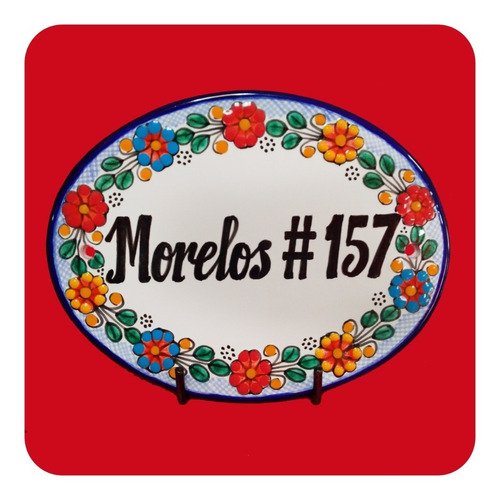 Imagen 6 de 9 de Placa Talavera Poblana Personalizada Especial 22x17 Cm Plc