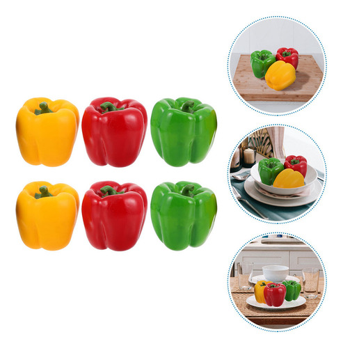 12 Unidades De Pimientos Morrones Con Forma De Vegetales Sim