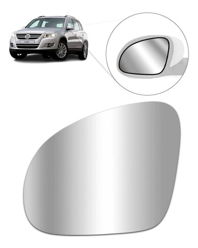 Refil Lente Retrovisor Esquerdo Tiguan 2007 A 2015