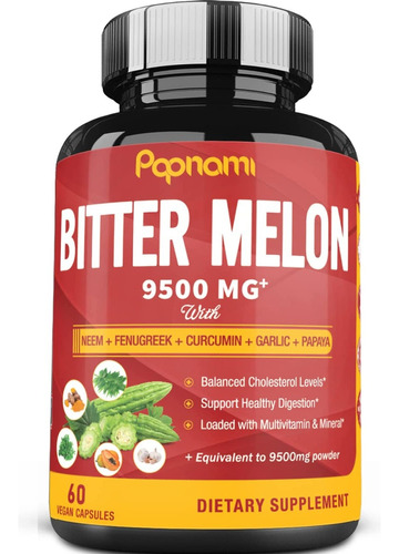 Papnami | Bitter Melon Extract | 9500mg | 60 Veg Capsules