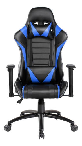 Silla De Escritorio Gamer Reforzada Instto Azul / Negra Rgb