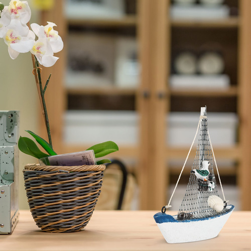 4 Piezas De Decoración De Maquetas De Velero Pequeñas, Decor