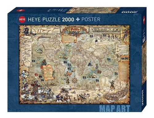 Quebra-cabeça de 2000 peças - Pirate World Zigic- Heye 29847