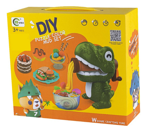 Kit De Massinha De Modelar Com Dinossauro Bee Toys