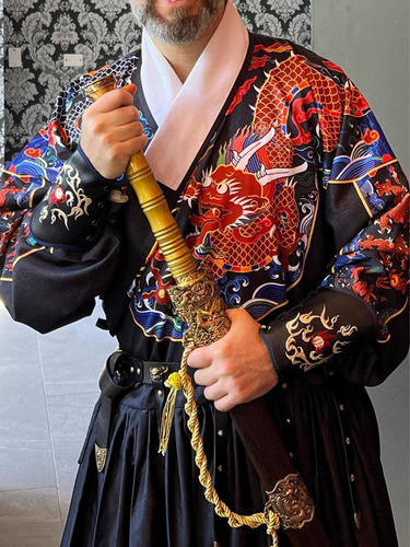 Alquiler Hanfu Original No Kimono Importado Dragon Sinoteca