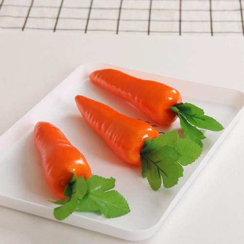 12 Piezas De Zanahorias Artificiales Realistas Para La