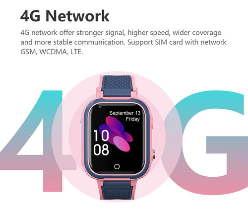 Niños Smart Watch Wifi Cámara Despertador For Niños Rosa