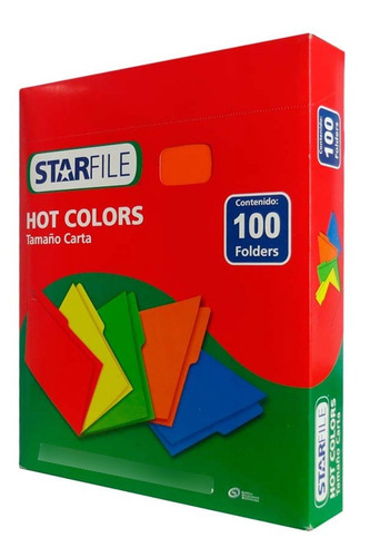 Folders Tamaño Carta De Color C/100 Piezas