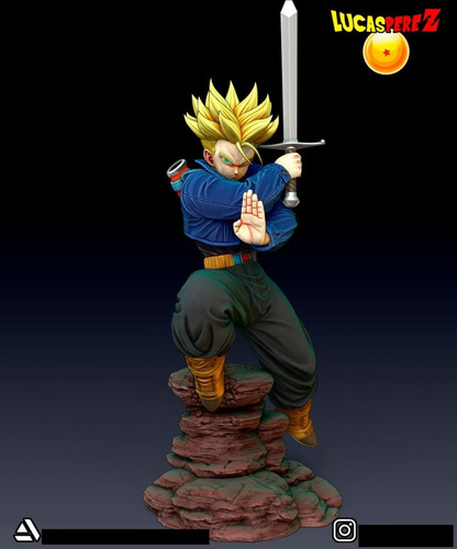 Archivo Stl Impresión 3d - Dragon Ball - Future Trunks + Bus