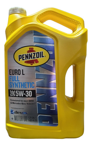 Aceite Pennzoil 5w30 Euro L Diesel Dpf Acea C3 Y Bencineros