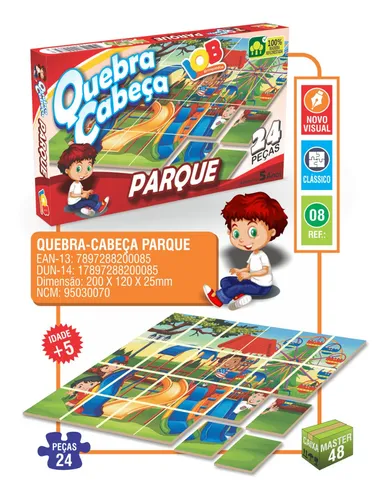 Brinquedo Educativo Jogo Pedagógico IOB Madeira - Quebra Cabeca CIRCO - Ref.003