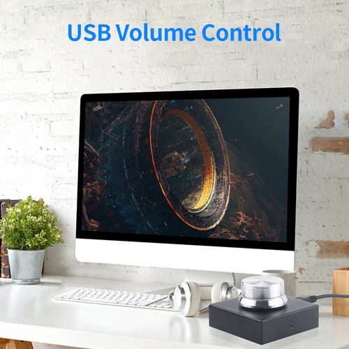 Controle De Volume Usb Ajustador De Áudio Controlador De Vol