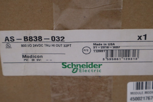 Schneider Electric As-b838-032 800 I/o 24vdc Modicon Ccw