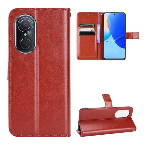 Funda De Piel Con Tapa Anticaída Para Huawei Nova 9 Se