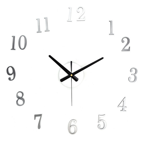 Reloj De Pared Acrílico Con Espejo Impermeable, Seguro Y Sil
