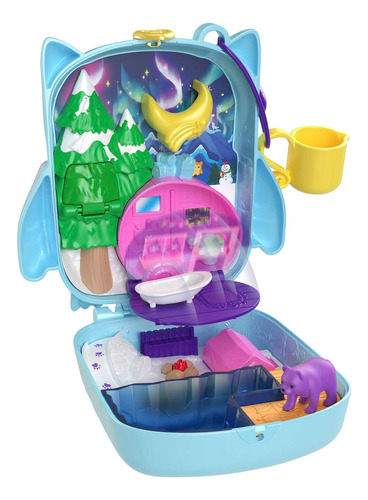 Polly Pocket Set De Juego Compacto Pijamada De Búho Color Mu