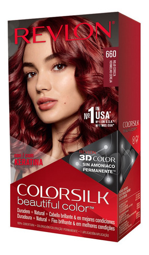 Tinte Para Cabello Revlon Colorsilk Tono 066 Rojo Cereza