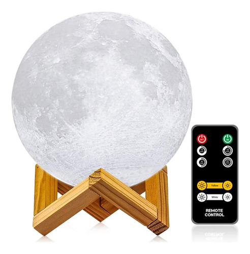 Logrotate - Lmpara De Luna, Luz Nocturna Led Con Impresin 3d