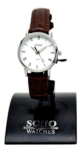 Reloj Dama Analogo Malla Cuero Sumergible 3atm Soho Ch472