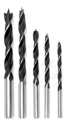 Juego Mechas Para Madera Espiral X 5 Pcs 4, 5, 6, 8, 10 Mm