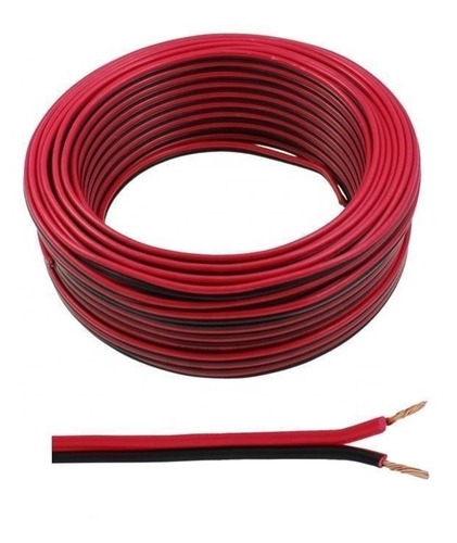 Cable Parlante Audio Bafle Sonido  2x0,50 100mts Rojo/negro