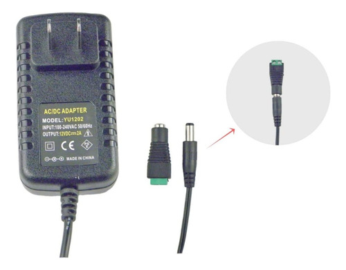 Adaptador De Corriente Ac/dc Salida Dc 12v Entrada Ac100-240