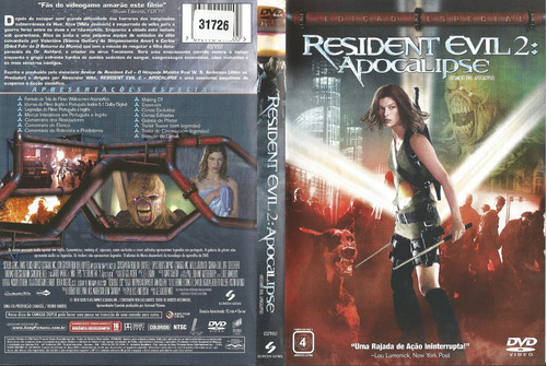 Dvd - Resident Evil 2 Apocalipse - Milla Jovovich | MercadoLivre