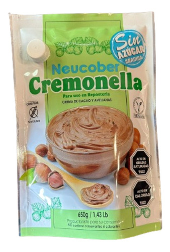 Neucober Crema De Avellanas Cremonella Sin Azúcar