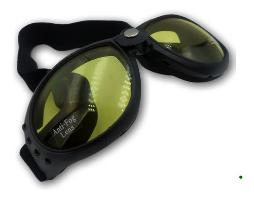 Imagen 3 de 3 de Lentes Emgo Ambar Bandido Chopper Color Amarillo 76 50 Moto